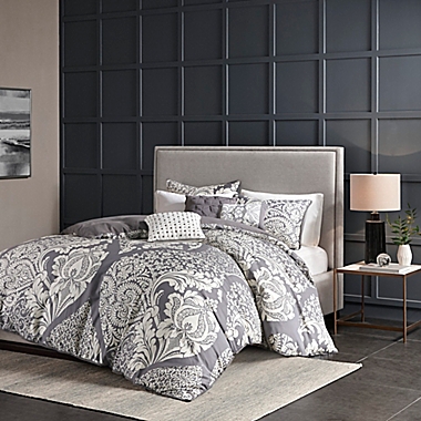 Madison Park Vienna King/California King Duvet Cover Set in Slate. View a larger version of this product image.