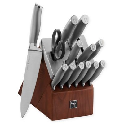 HENCKELS Modernist 14-Piece German Stainless Steel Knife Set with Self-Sharpening Block