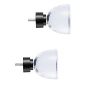 Cambria&reg; Premier Clear Chalice Finials in Satin Black (Set of 2)