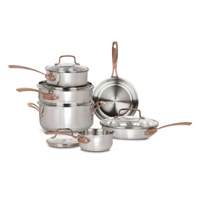 Cuisinart&reg; Minerals 11-Piece Stainless Steel Cookware Set