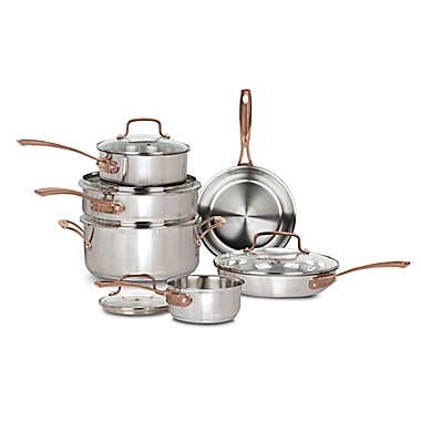 Cuisinart&reg; Minerals 11-Piece Stainless Steel Cookware Set. View a larger version of this product image.