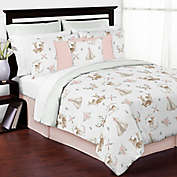 Sweet Jojo Designs&reg; 3-Piece Deer Floral Full/Queen Bedding Set in Green/Brown