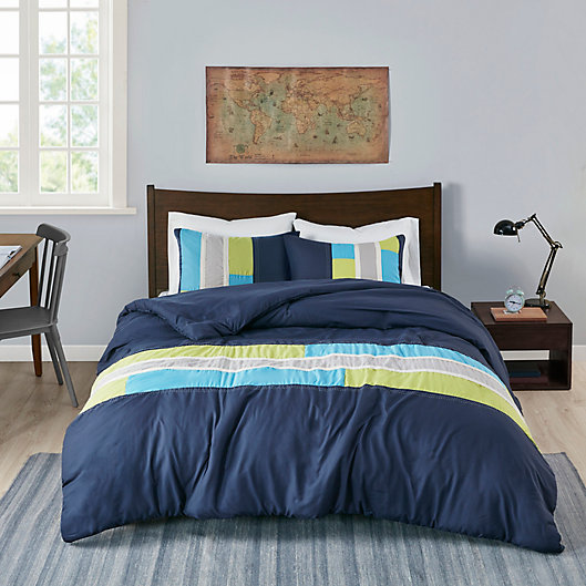 Alternate image 1 for Mi Zone Pipeline Twin/Twin XL Duvet Cover Set in Navy