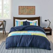 Mi Zone Pipeline Twin/Twin XL Duvet Cover Set in Navy