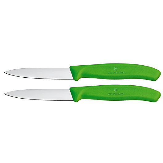 Alternate image 1 for Victorinox Swiss Army 2-Piece Paring Knife Set in Green
