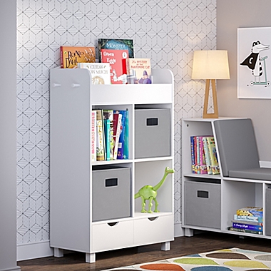 RiverRidge&reg; Home Book Nook Collection Kids Cubby Storage Cabinet in White/Grey. View a larger version of this product image.