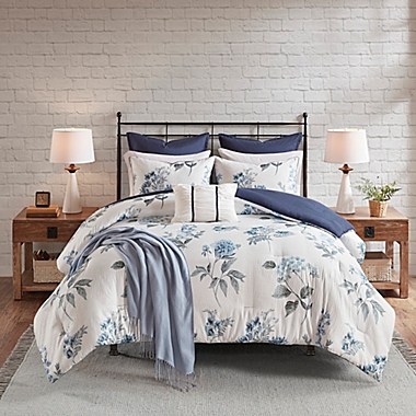 Madison Park Zennia Printed Seersucker 7-Piece Comforter Set. View a larger version of this product image.
