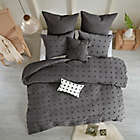 Alternate image 3 for Urban Habitat Brooklyn Cotton Jacquard 5-Piece Twin/Twin XL Duvet Cover Set in Charcoal