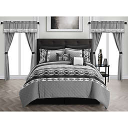 Chic Home© Nysh 20-Piece King Comforter Set in Black
