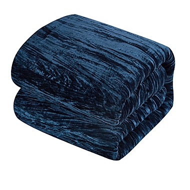 Chic Home Merieta 4-Piece Reversible Queen Comforter Set in Navy. View a larger version of this product image.