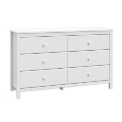 Storkcraft Alpine 6-Drawer Double Dresser In White