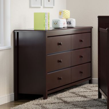 Storkcraft&reg; Alpine 6-Drawer Double Dresser in Espresso. View a larger version of this product image.