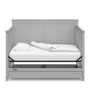 Graco&reg; Hadley 4-in-1 Convertible Crib with Drawer in Pebble Grey. View a larger version of this product image.