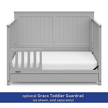 Graco&reg; Hadley 4-in-1 Convertible Crib with Drawer in Pebble Grey. View a larger version of this product image.