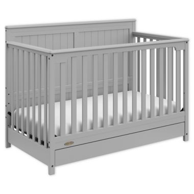 Graco&reg; Hadley 4-in-1 Convertible Crib with Drawer in Pebble Grey. View a larger version of this product image.