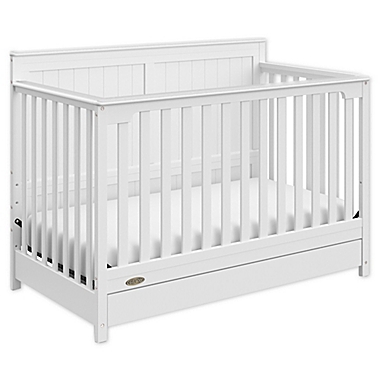 Graco&reg; Hadley 4-in-1 Convertible Crib with Drawer in White. View a larger version of this product image.