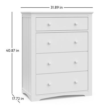 Graco&reg; Hadley 4-Drawer Dresser in White. View a larger version of this product image.