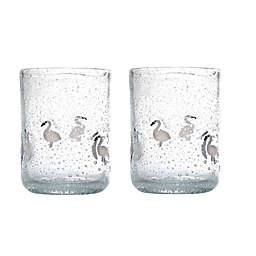 Table Art Surf Bird Double Old Fashioned Glasses (Set of 2)