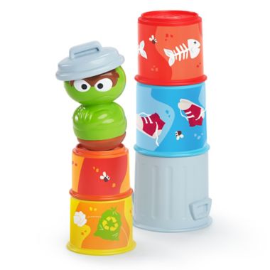 Bright Starts&trade; Oscar the Grouch&rsquo;s Stacking Cans&trade; Stackable Cups. View a larger version of this product image.