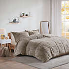 Alternate image 1 for Intelligent Design Malea Shaggy Faux Fur 3-Piece Reversible King Comforter Set in Grey