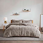 Alternate image 0 for Intelligent Design Malea Shaggy Faux Fur 3-Piece Reversible Full/Queen Comforter Set in Grey