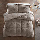 Alternate image 3 for Intelligent Design Malea Shaggy Faux Fur 3-Piece Reversible Full/Queen Comforter Set in Grey