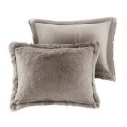 Alternate image 4 for Intelligent Design Malea Shaggy 3-Piece Reversible King Comforter Set in Grey