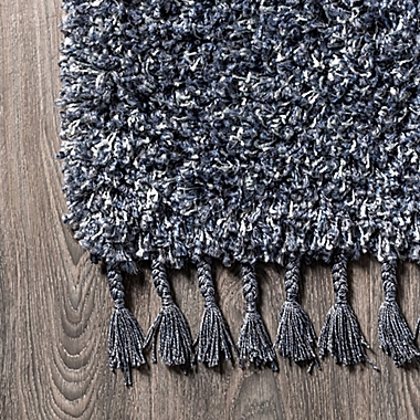 JONATHAN Y Mercer Shag Plush Tassel Runner Rug. View a larger version of this product image.
