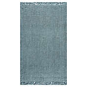 JONATHAN Y Para Hand Woven Chunky Jute with Fringe Area Rug