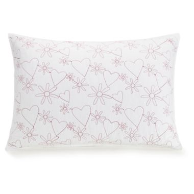 Jessica Simpson Flower Heart 3-Piece Full/Queen Quilt Set in White. View a larger version of this product image.