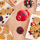Alternate image 2 for Dash&reg; Heart Mini Waffle Maker in Red