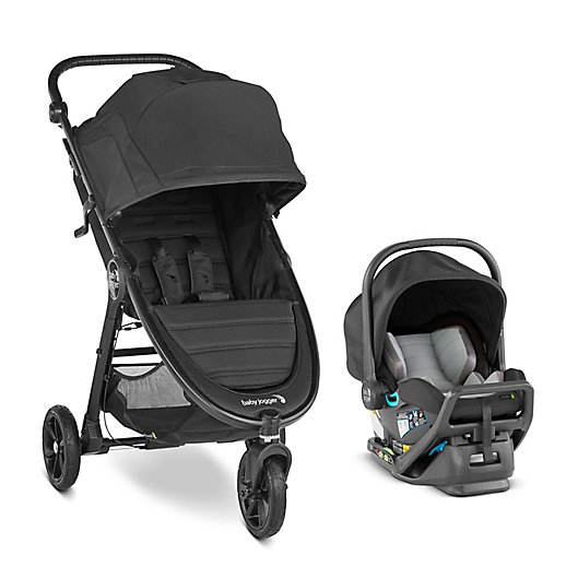 Black 3 in 1 Adjustable High View Baby Stroller Pram Travel System Baby Jogger City Tour Baby Stroller Lightweight Newborn Pram Infant Carriage Pushchair with Stroller Fan 
