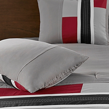Mi Zone Pipeline Full/Queen Comforter Set in Red. View a larger version of this product image.
