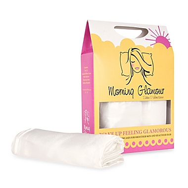 Morning Glamour&reg; Satin Standard Pillowcases in Ivory (Set of 2). View a larger version of this product image.