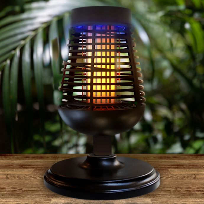 PIC® Solar Insect Killer Torch with LED Flame Effect in Black Bed
