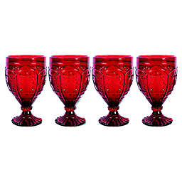 Fitz And Floyd® Trestle Goblets in Red (Set of 4)