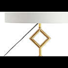 Alternate image 5 for JONATHAN Y Diamante LED Floor Lamp in Gold with Linen Shade