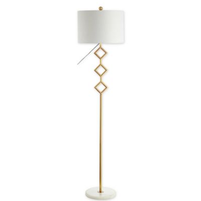 Jonathan Y Diamante Led Floor Lamp In, White And Gold Floor Lamp