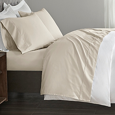 Beautyrest&reg; 400-Thread-Count Wrinkle Resistant Cotton Sateen Sheet Set. View a larger version of this product image.