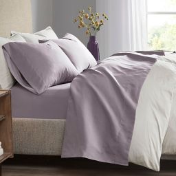 Madison Park 3M Scotchgard Microcell King Sheet Set in Purple