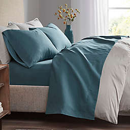 Madison Park 3M Scotchgard Microcell Queen Sheet Set in Teal