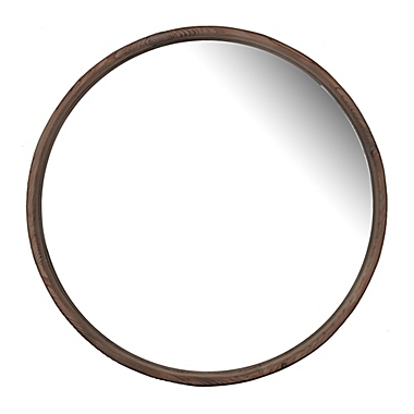 A&amp;B Home Thayne 27.5-Inch Round Mirror in Wood. View a larger version of this product image.