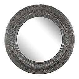 A&B Home Matis 45.3-Inch Round Wall Mirror in Antique