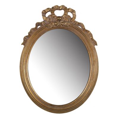 A&amp;B Home Marquis Oval Mirror in Gold
