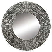 Ridge Road D&eacute;cor Modern Reflections 37-Inch Round Wall Mirror in Grey