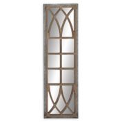 Ridge Road Decor 52-Inch x 15-Inch Wood Window-Inspired Framed Wall Mirror