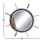 Alternate image 2 for Ridge Road Decor 24-Inch Round Ship Wheel Wall Mirror