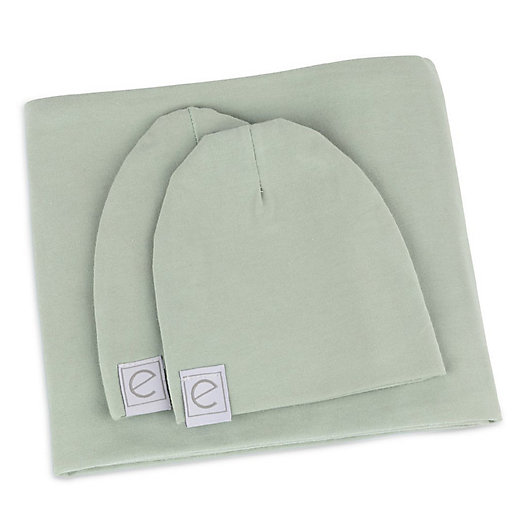 Alternate image 1 for Ely's & Co. Size NB & 0-3M 3-Piece Swaddle & Beanie Set