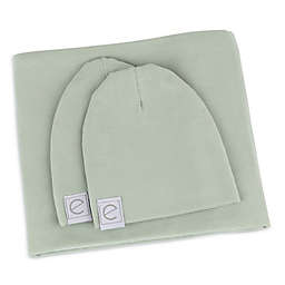 Ely's & Co. Size NB & 0-3M 3-Piece Swaddle & Beanie Set in Ivory