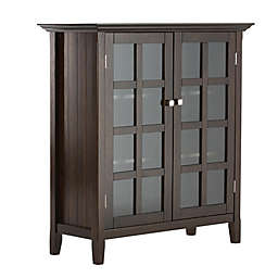 Simpli Home Acadian Solid Wood Medium Storage Cabinet
